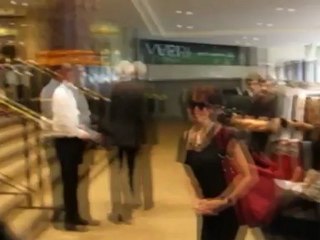 Celebrity Bytes: Dannii Minogue Trips Up in Her Sequin Dress