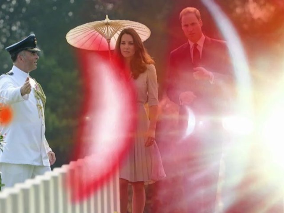 William und Kate am Grab