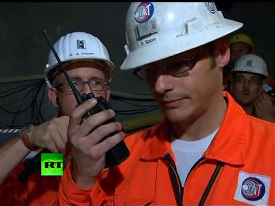 Breakthrough! Giant drill smashes open world's longest tunnel under Swiss Alps