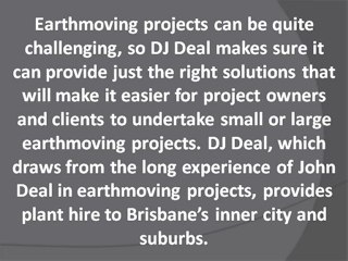 Great Plant Hire Deal with DJ Deal