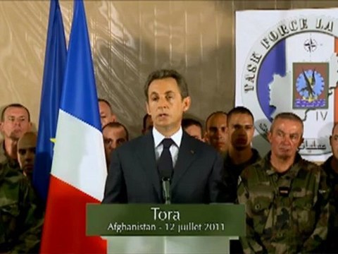 Le Discours du Président de la République à Tora, Afghanistan, juillet 2011