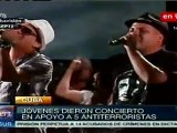 Jóvenes dan concierto en apoyo a antiterroristas cubanos