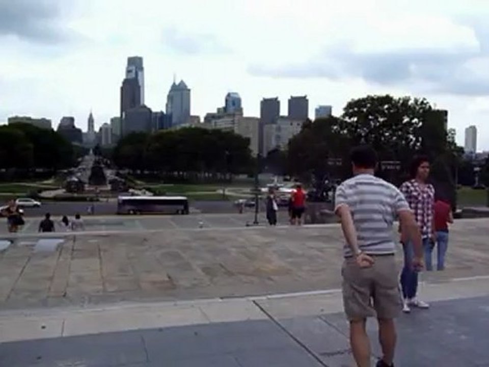 Running up the Rocky Steps in Philadelphia