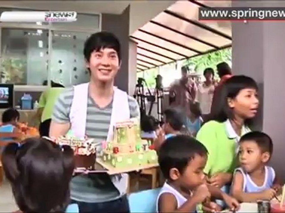 "ไอซ์-ศรัณยู" ทำบุญฉลองวันเกิดครบ 28 ปี SpringEntertain 12/9/55 (1/2)