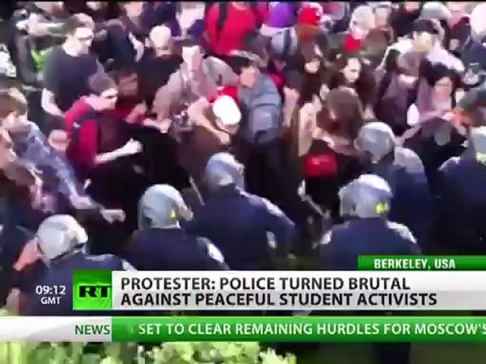 Occupy Berkeley: 'Cops hit us with batons in stomachs' - video Dailymotion