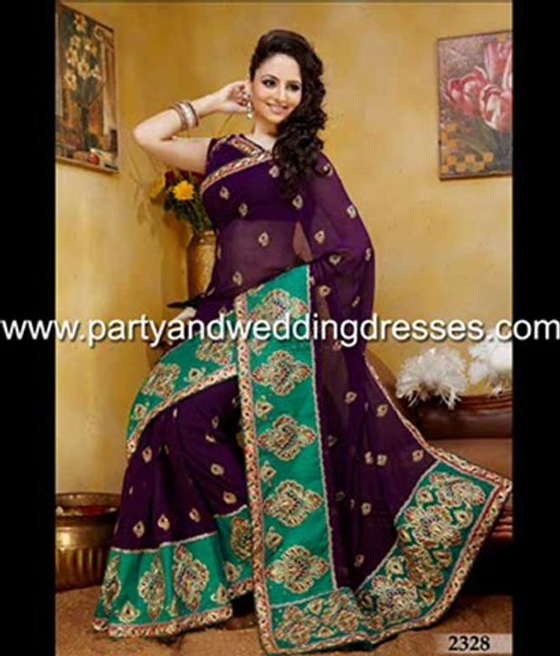 Exclusive Hand Embroidered Designer Sarees, Wedding Sarees and Bridal Sarees