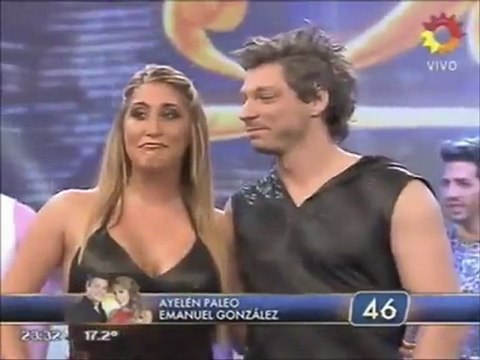 Momento tenso en ShowMatch Santiago Bal y Ayelén Paleo, cara a cara
