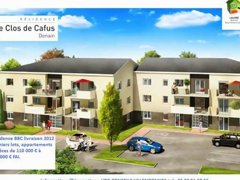 SCELLIER BBC 2012 OU DUFLOT 2013 110000€ APPARTEMENTS NEUFS DENAIN / VALENCIENNES