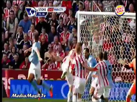 اهداف مباراة ستوك سيتي 1-1 مانشستر سيتي - الجولة الـ 4