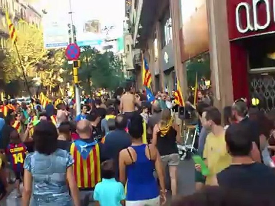 Demonstrace Barcelona 11.9.2012