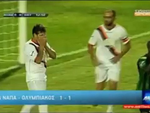 Αγία Νάπα-Ολυμπιακός 1-1: Γκολ και φάσεις