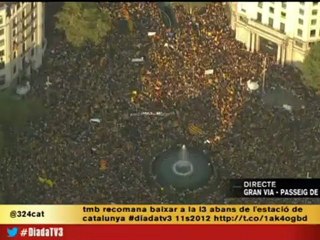 TV3 - Barcelona - Més imatges aèries de la manifestació