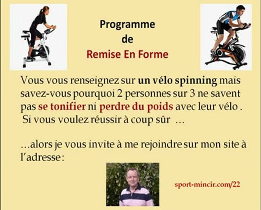Velo spinning avec programme