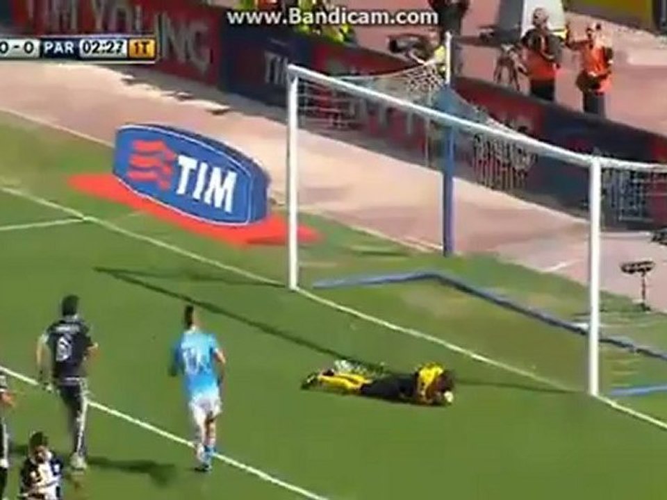 Napoli vs Parma 1-0 penalty Edinson Cavani 1609/2012