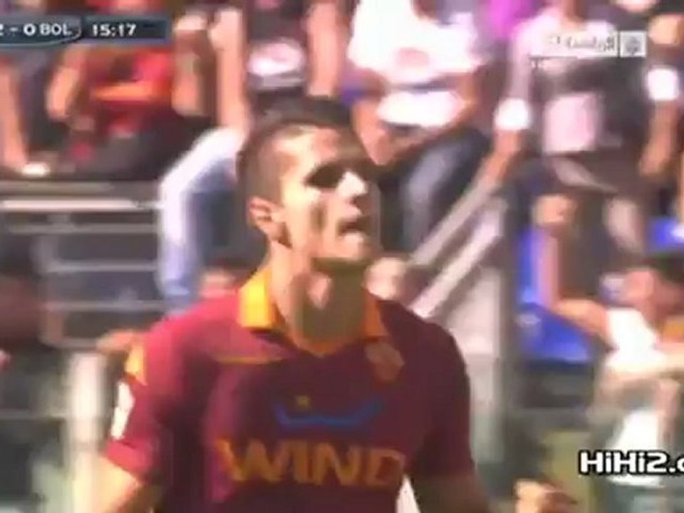 Roma vs Bologna  2-0 Goals Erik Lamela 16/09/2012