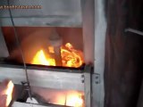 hot aluminium dross processing machine operation video