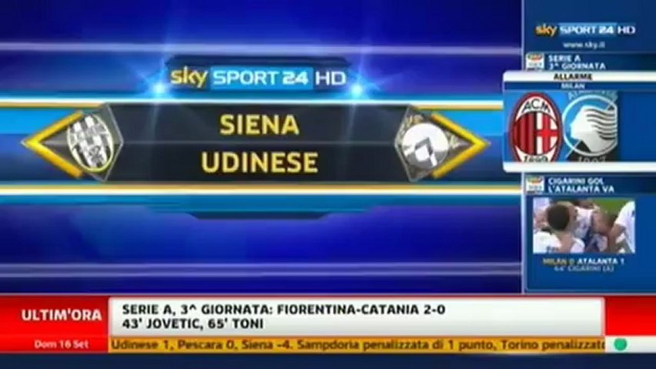Siena vs Udinese 2:2 GOALS HIGHLIGHTS