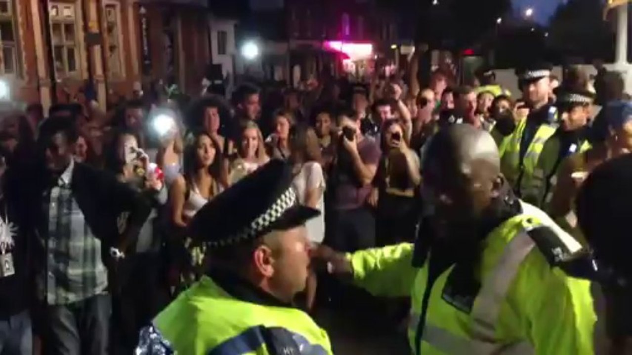 Police Dance on Streets at Notting Hill Carnival