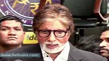 Raw:BIG B UNVIELS KBC HOT SEAT AAPKE SHEHAR VANA