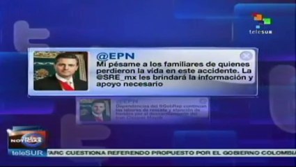 México: lamenta presidente Peña Nieto descarrilamiento de tren