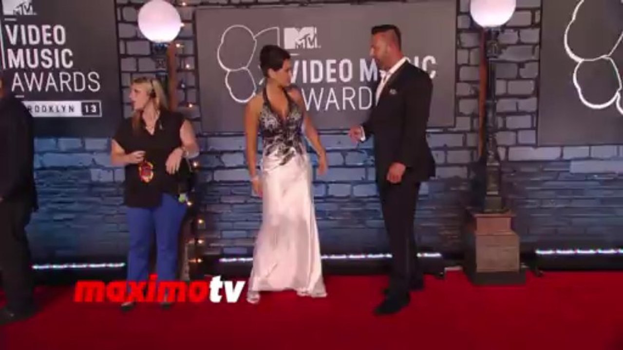 Jenni "JWOWW" Farley and Roger Matthews 2013 MTV Music AWARDS Red Carpet