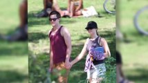 Jennifer Lawrence y Nicholas Hoult cariñosos en un parque de Montreal