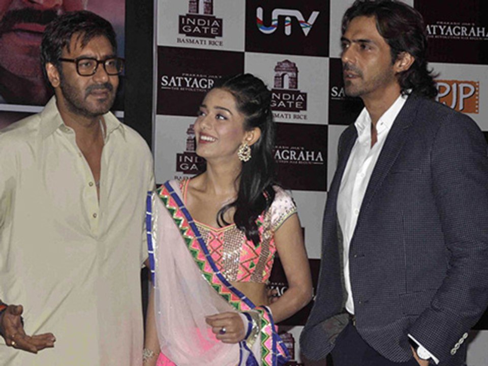 Ajay Arjun And Amrita Promoting Satyagraha