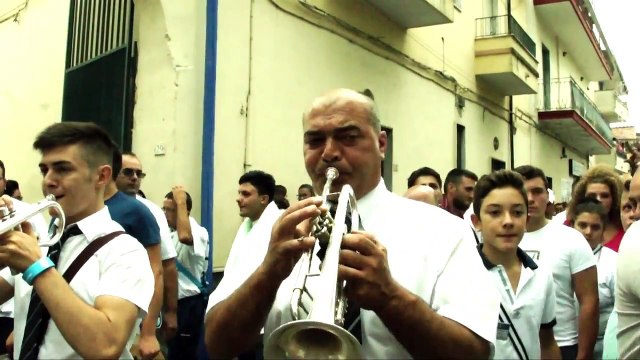 Gricignano (CE) - Festa S.Andrea 2013, la statua in processione (25.08.13)