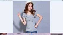 เสื้อยืดขายส่ง นำเข้า ไซส์XL สีเทา - พร้อมส่งBO7003 ราคา670บาท