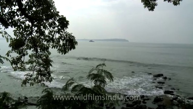 Goa-View of arabian sea from augwed jail