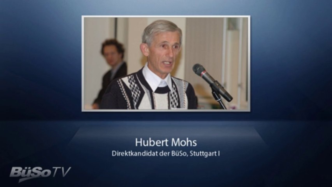 Hubert Mohs (BüSo) stellt sich vor