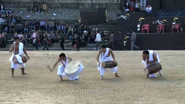 Nagaland-hornbill festival-Manipuri pung cholom-3