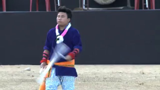Nagaland-hornbill festival-Manipuri juggling stick-1