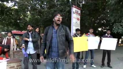 Protest at Delhi Haat-2