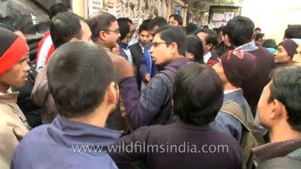 Protest at Munirka bus stop-4