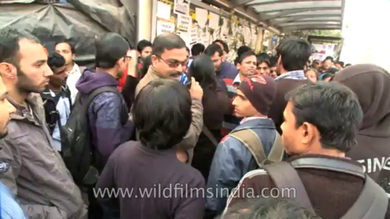 Protest at Munirka bus stop-5
