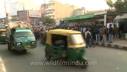 Protest at Munirka bus stop-6
