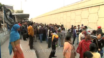 Protest at Munirka bus stop-9