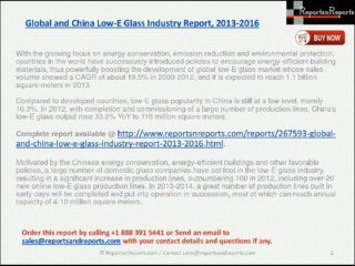 China Low-E Glass Industry 2016
