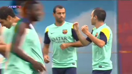 Barça's full squad trains Monday
