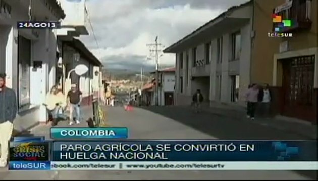 Se cumple una semana del inicio del Paro Nacional Agrario colombiano