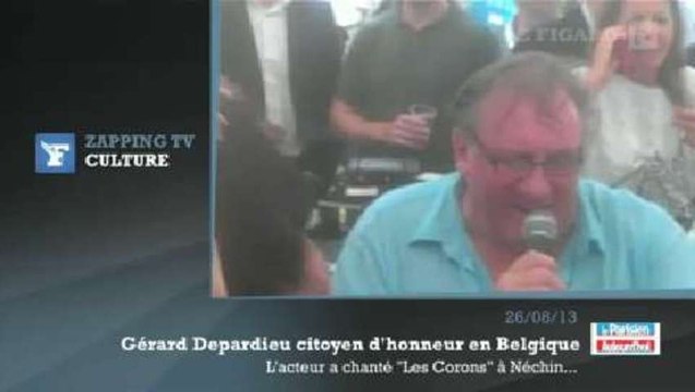 Zapping TV : Gérard Depardieu pousse la chansonnette en Belgique