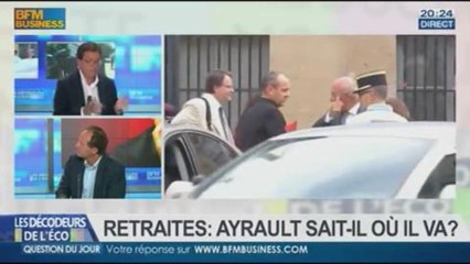 Retraites : Ayrault sait -il où il va ? dans les décodeurs de l'éco - 26/08 4/4