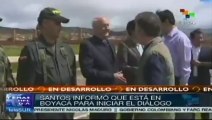 Juan Manuel Santos viajó a Boyacá para dialogar con campesinos