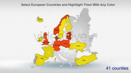 Europe Map Highlighter - After Effects Template