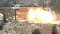 Syria T-72 Firing Slow Motion  1-7-2013