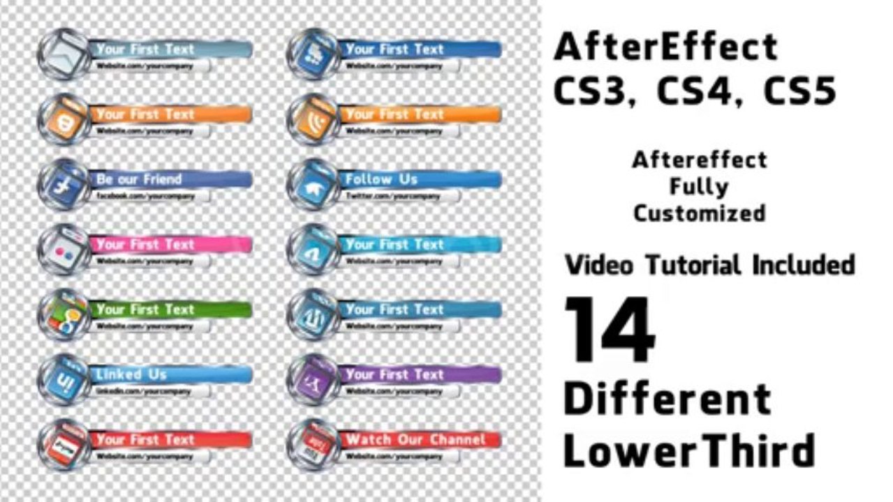 Social Media LowerThird - After Effects Template