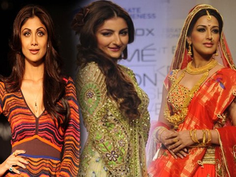 Soha Sonali And Shilpa Walk The Ramp at LFW Day 3