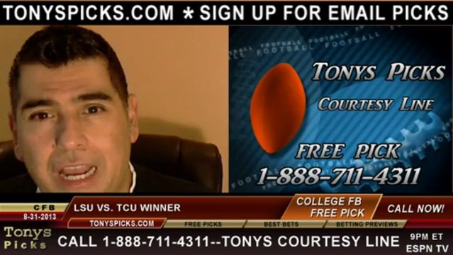 TCU Horned Frogs vs. LSU Tigers Pick Prediction NCAA College Football Odds Preview 8-31-2013