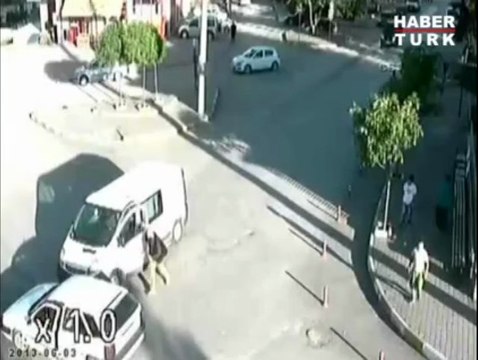 Çankırı Mobese -Otobüs durağına böyle daldı